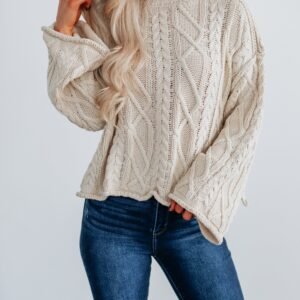 Anna Cable Knit Sweater - Cream