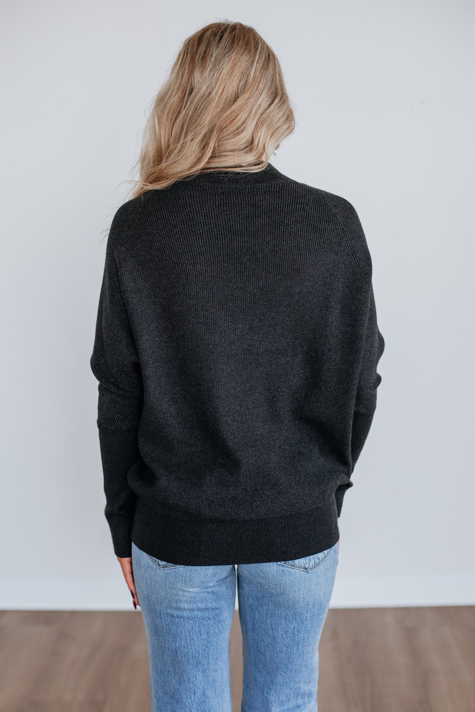 Gretchen Dolman Sweater - Charcoal - Image 6