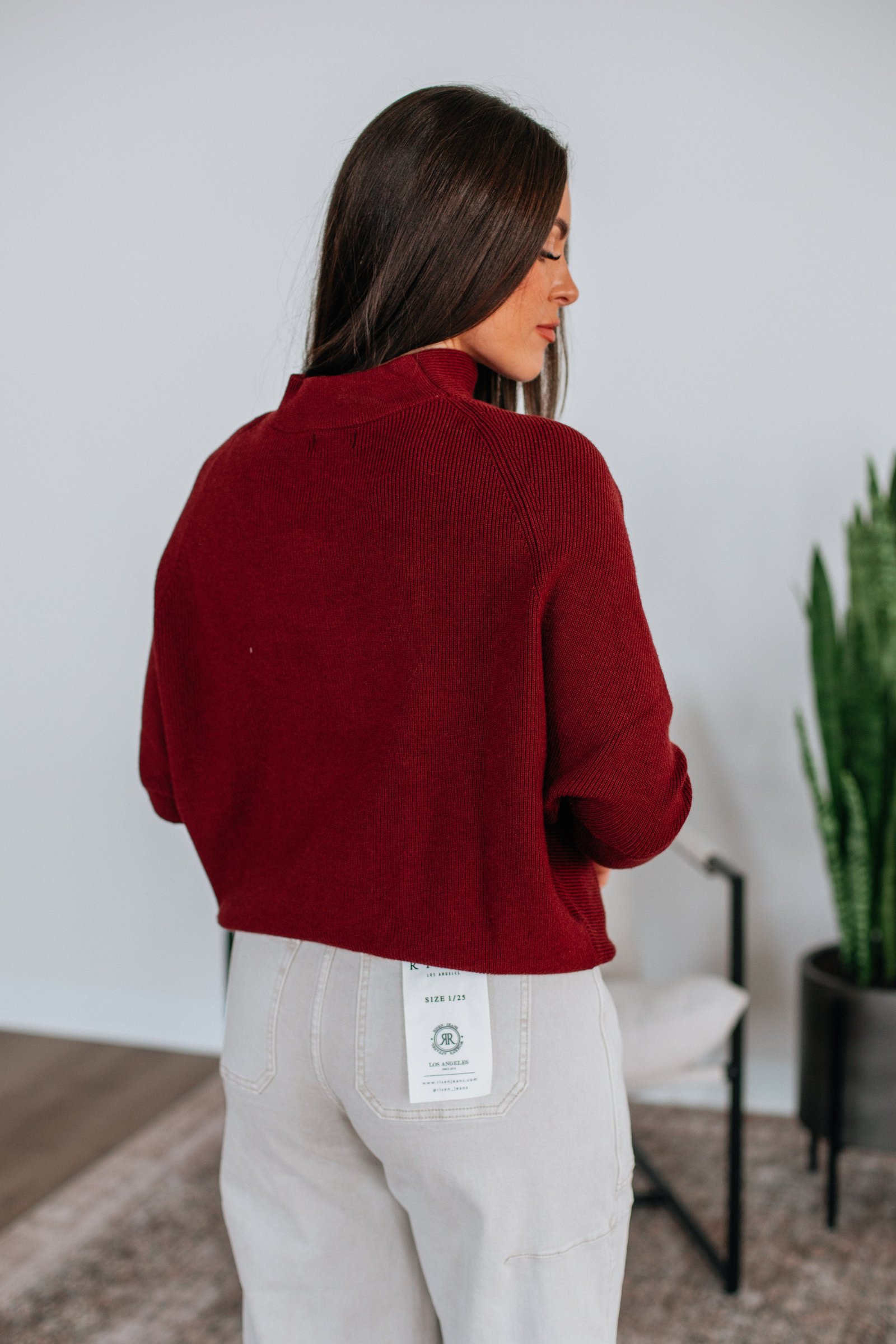 Gretchen Dolman Sweater - Mulberry - Image 6