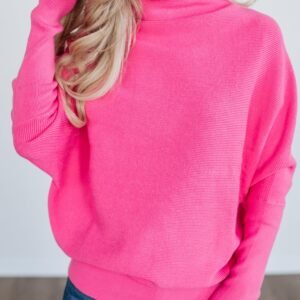 Gretchen Dolman Sweater - Hot Pink
