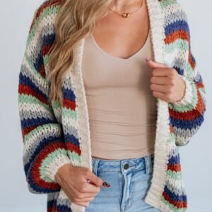 Noella Striped Cardigan