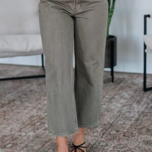 Rommi Denim Pants - Olive